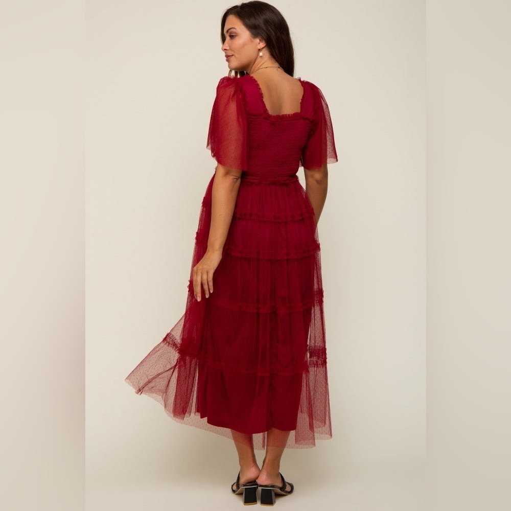 Pinkblush tulle polka dot midi dress nwt - Picture 5 of 6